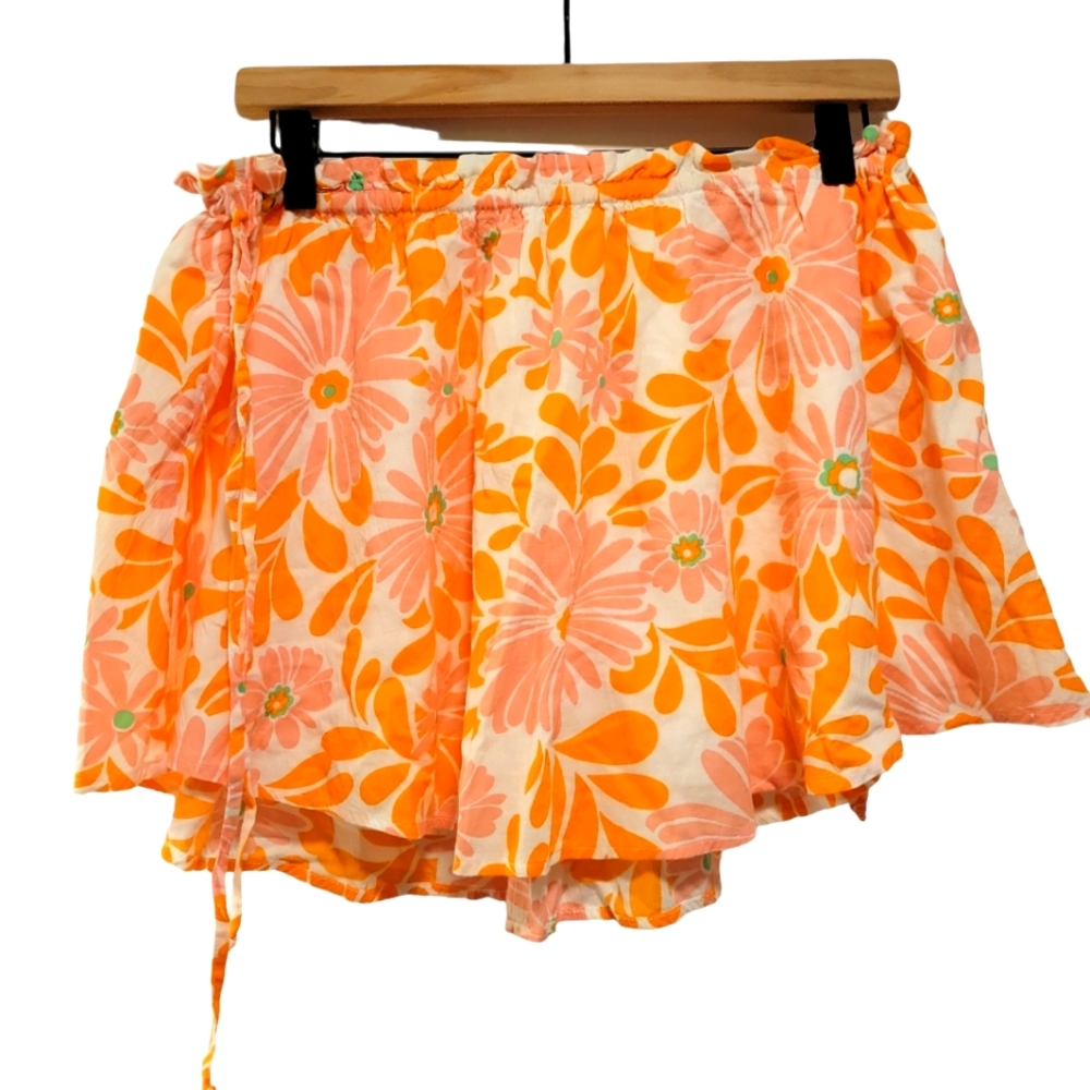 Aerie, NWT, Skirt, Floral, Lined, Ties on Side, Elastic Waist, Wom Sm, L-16.5 IN